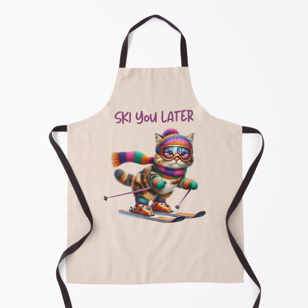 Item preview, Ski You Later Cat on Skis designed and sold by NAFDesigns.