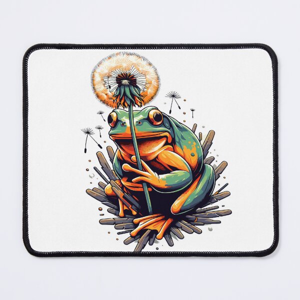 Item preview, Frog with Dandelion - Watercolor - Dandelion Frog - Animals #3 designed and sold by InkCraftHouse.