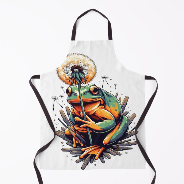 Item preview, Frog with Dandelion - Watercolor - Dandelion Frog - Animals #3 designed and sold by InkCraftHouse.