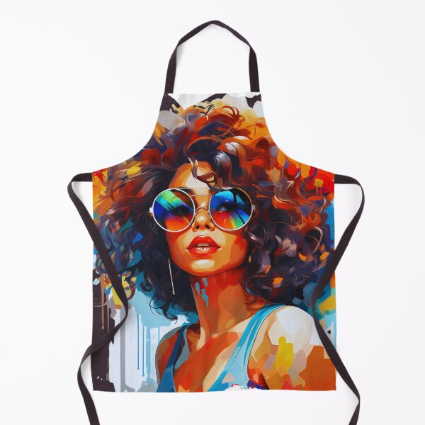 Item preview, Young black woman with glasses and colored hair designed and sold by CollorTrend.