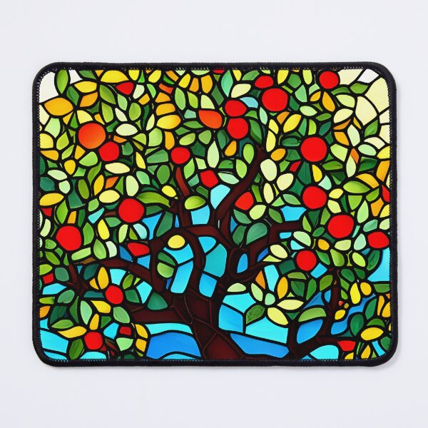 Item preview, Stained Glass Apple Tree designed and sold by ChanceTwoArt.