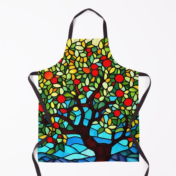 Item preview, Stained Glass Apple Tree designed and sold by ChanceTwoArt.