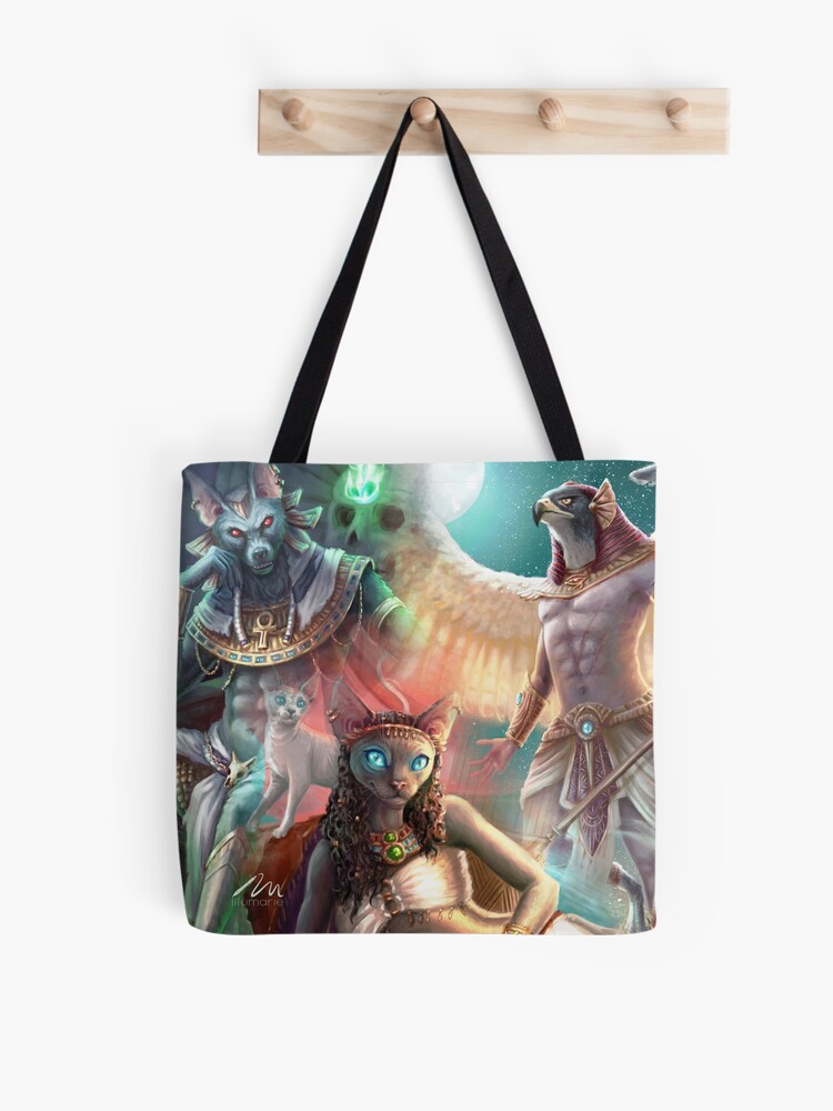 Thumbnail 1 von 2, Stofftasche, Ägyptische Gottheiten designt und verkauft von Illumarie.