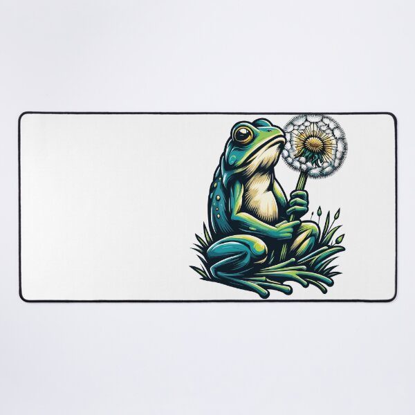 Item preview, Frog with Dandelion - Watercolor - Dandelion Frog - Animals #4 designed and sold by InkCraftHouse.