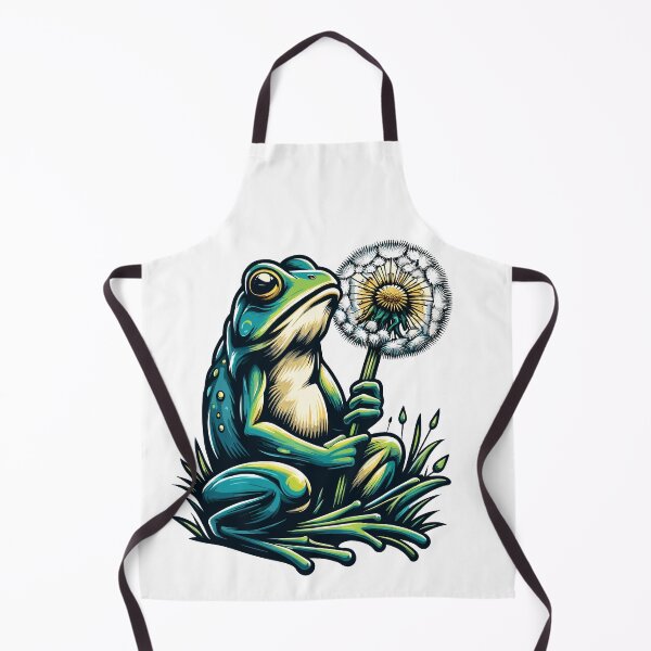 Item preview, Frog with Dandelion - Watercolor - Dandelion Frog - Animals #4 designed and sold by InkCraftHouse.