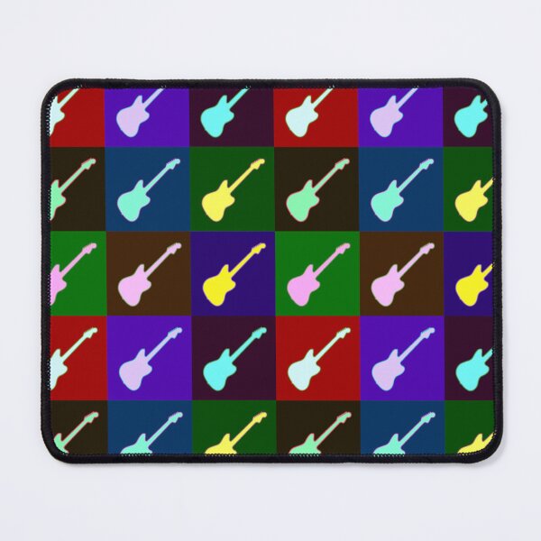 Item preview, Darker Jaguar Style Electric Guitar Warhol Inspired Artwork designed and sold by kakarikihill.