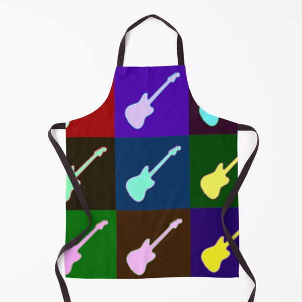 Item preview, Darker Jaguar Style Electric Guitar Warhol Inspired Artwork designed and sold by kakarikihill.