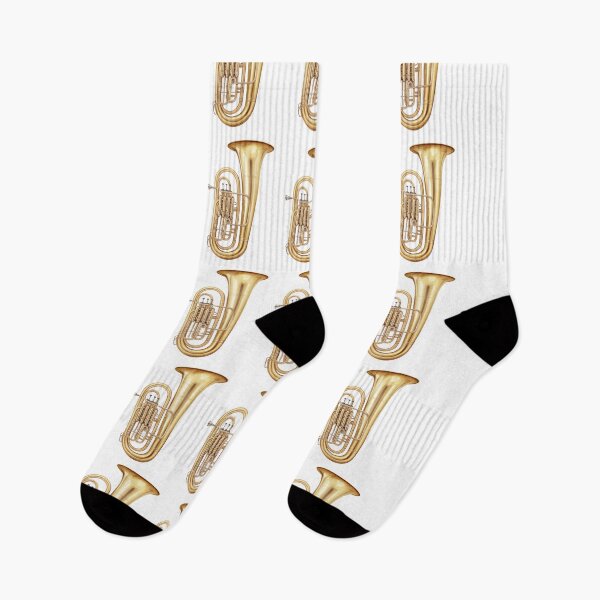 Item preview, Tuba / euphonium medium tiled repeated geometric pattern for band musicians designed and sold by ElegantTeaTime.