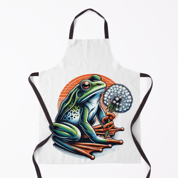 Item preview, Frog with Dandelion - Watercolor - Dandelion Frog - Animals #5 designed and sold by InkCraftHouse.
