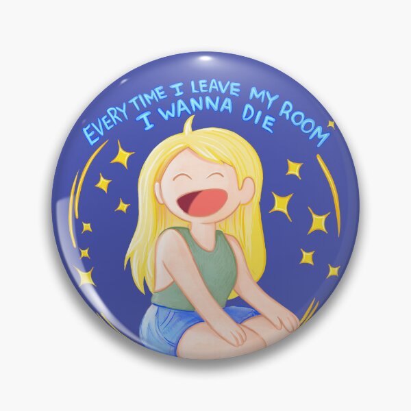 Item preview, Every time I leave my room I wanna die - Fionna and Cake / Adventure Time fan art designed and sold by Lavinia Knight.