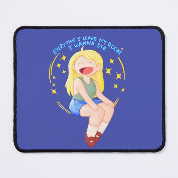 Item preview, Every time I leave my room I wanna die - Fionna and Cake / Adventure Time fan art designed and sold by Lavinia Knight.