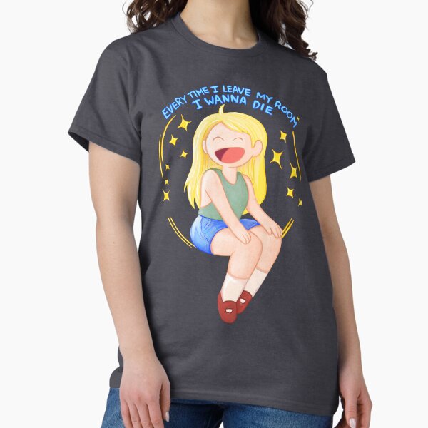Every time I leave my room I wanna die - Fionna and Cake / Adventure Time fan art Classic T-Shirt