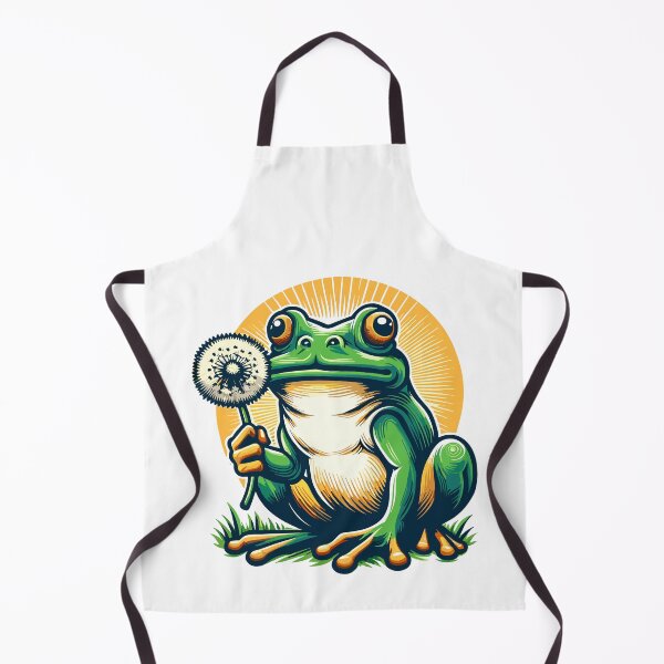 Item preview, Frog with Dandelion - Watercolor - Dandelion Frog - Animals #6 designed and sold by InkCraftHouse.