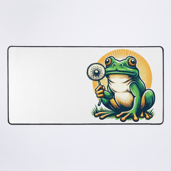 Item preview, Frog with Dandelion - Watercolor - Dandelion Frog - Animals #6 designed and sold by InkCraftHouse.