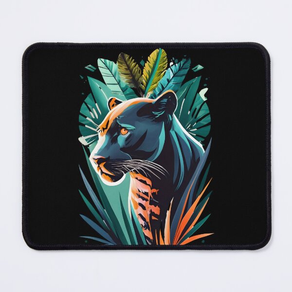 Item preview, Black panther concealed in the lush secrecy of the bushes designed and sold by Ann Miu Deluxe.