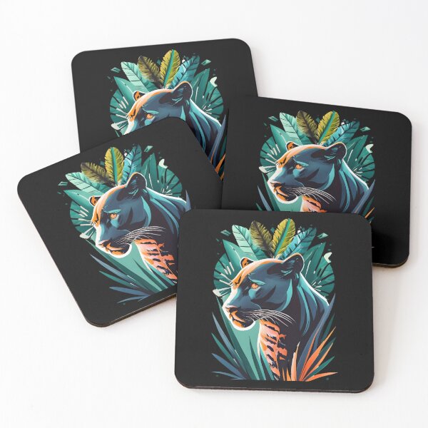Item preview, Black panther concealed in the lush secrecy of the bushes designed and sold by Ann Miu Deluxe.