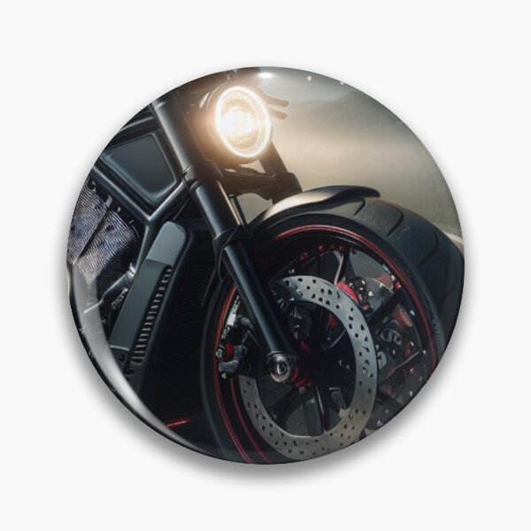 Item preview, black custom motorcycle stopped on the road designed and sold by RockPalette.