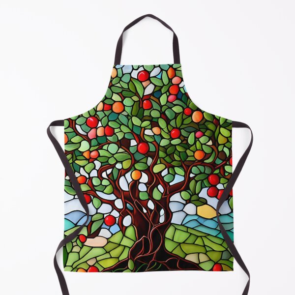 Item preview, Stained Glass Apple Tree designed and sold by ChanceTwoArt.