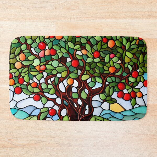 Item preview, Stained Glass Apple Tree designed and sold by ChanceTwoArt.