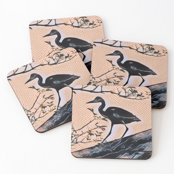 Item preview, Hungry Heron In Pointillism designed and sold by Fearless-Fox.