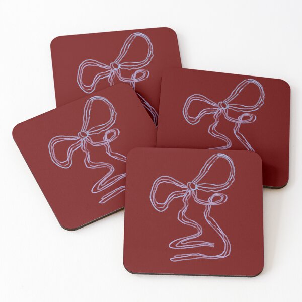 Item preview, Burgundy & Blue ribbon bow pattern designed and sold by designsbycloudy.