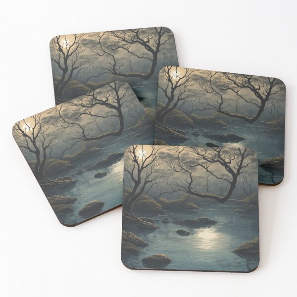 Item preview, Moonlit Reflections: Detailed Victoria Forest Water Scene - Ultra High Quality Vector Bookmark designed and sold by RedArtG09.