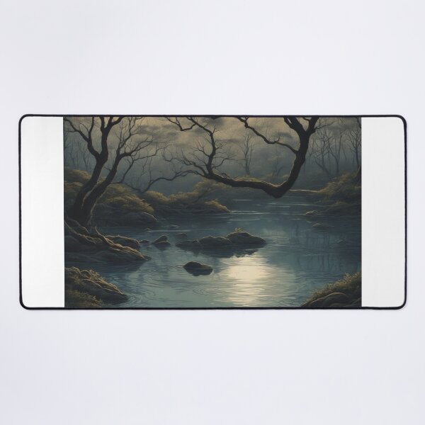 Item preview, Moonlit Reflections: Detailed Victoria Forest Water Scene - Ultra High Quality Vector Bookmark designed and sold by RedArtG09.
