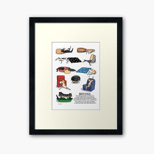 Item preview, Greyhound Glossary: Bed Fail. A Redbubble exclusive design designed and sold by RichSkipworth.