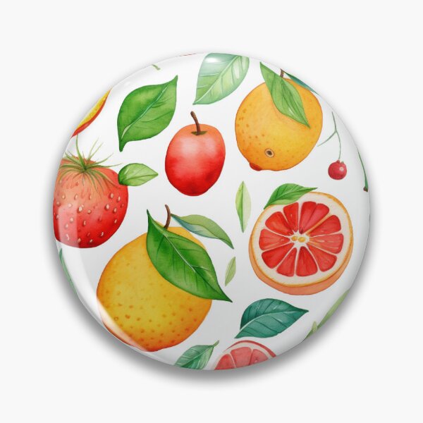 Item preview, Watercolor fruit tile designed and sold by Snowsicle.