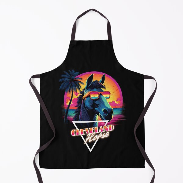 Item preview, Retro Wave Cleveland Horse Vibes designed and sold by RedDesignSyc.