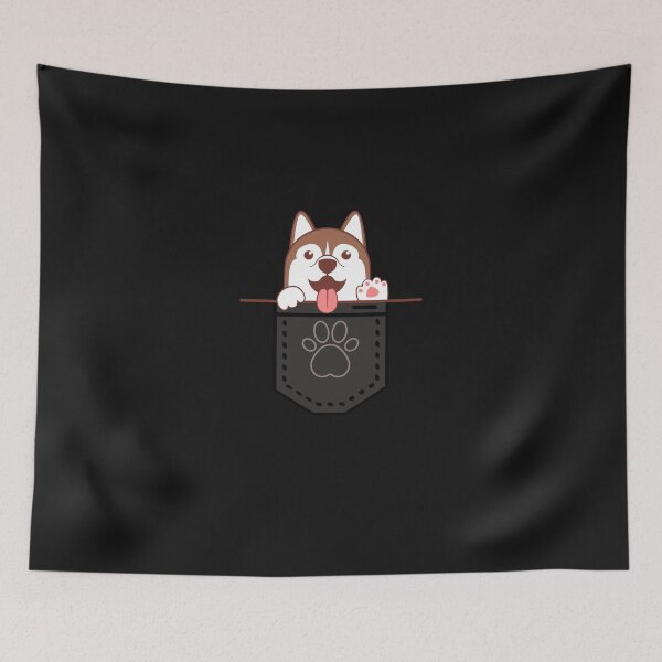 Item preview, dog in pocket designed and sold by UMIARTS ⭐⭐⭐⭐⭐.