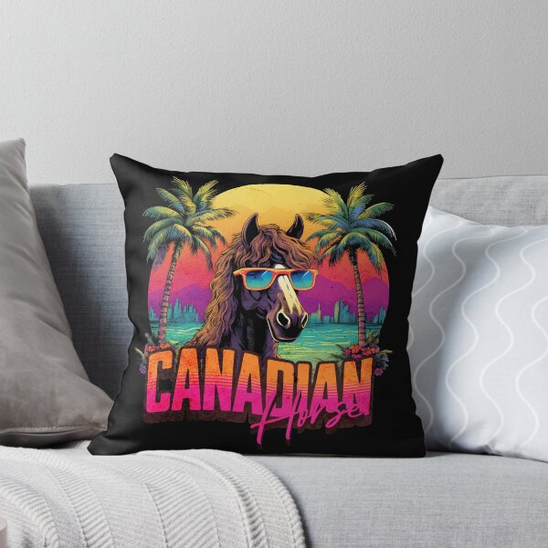 Item preview, Retro Wave Brown Canadian Horse Good Vibes  designed and sold by RedDesignSyc.