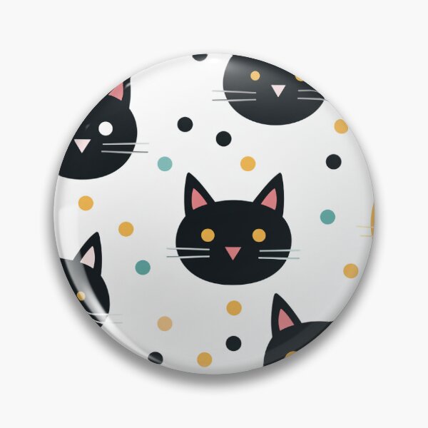 Item preview, Cute cat polka-dot pattern designed and sold by TheMoxieHouse.