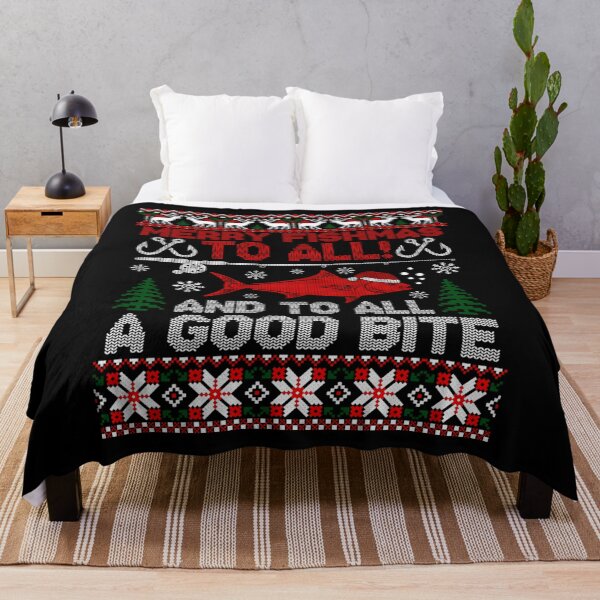 Item preview, Merry Fishmas To All, And To All A Good Bite Ugly Christmas Sweater designed and sold by Smix Pixels.