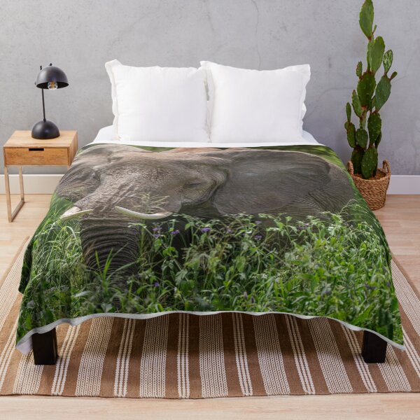 Item preview, Elephant Grazing Tanzania Africa designed and sold by PhotoArt by Joan Carroll.