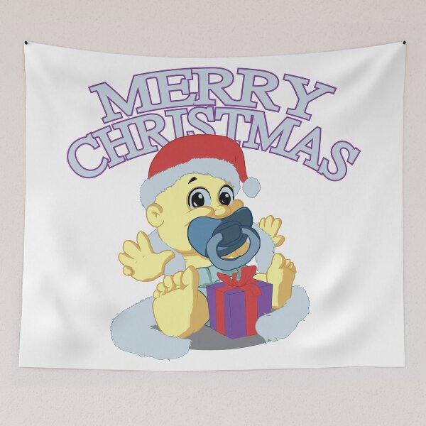 Item preview, merry christmas Little Santa Clous with gift designed and sold by Karaxus Shop.