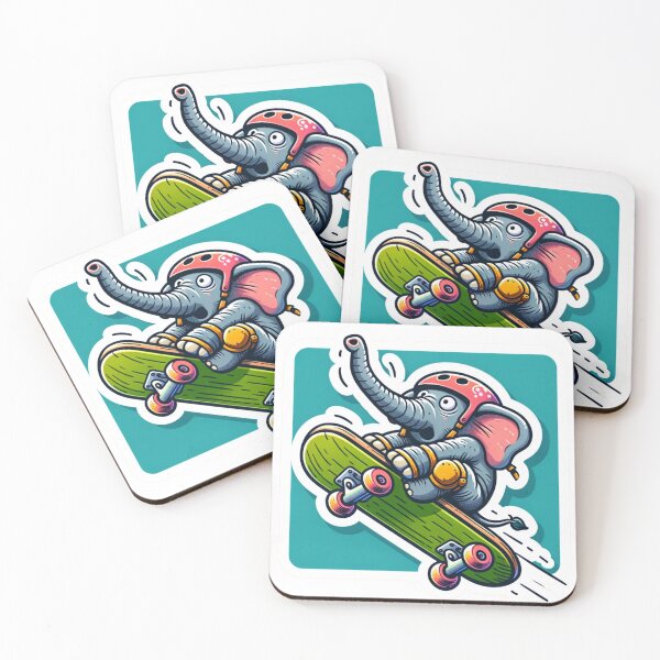 Item preview, Elephant Skateboard Challenge designed and sold by bandjdesigns.