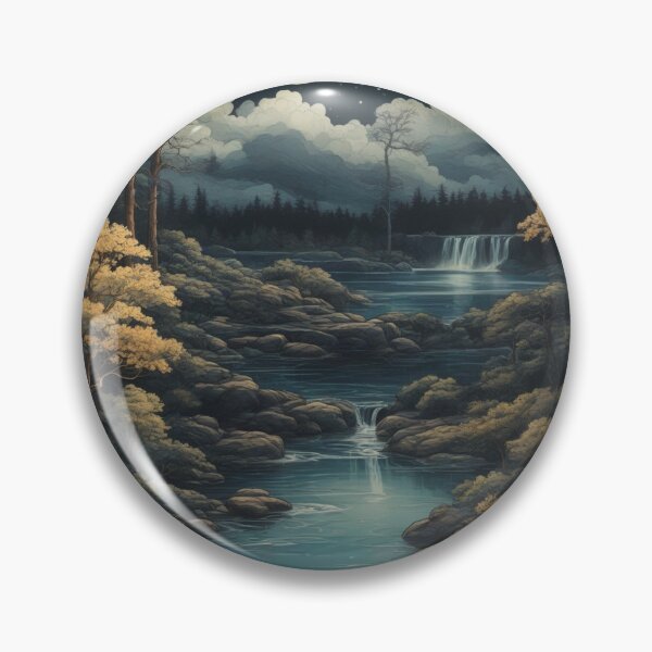 Item preview, Moonlit Reflections: Detailed Forest Waters - Ultra High-Quality Bookmark Artwork designed and sold by RedArtG09.