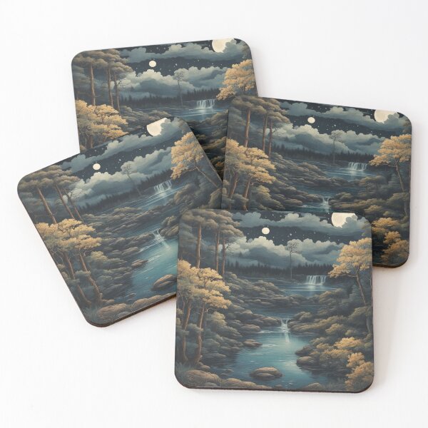 Item preview, Moonlit Reflections: Detailed Forest Waters - Ultra High-Quality Bookmark Artwork designed and sold by RedArtG09.