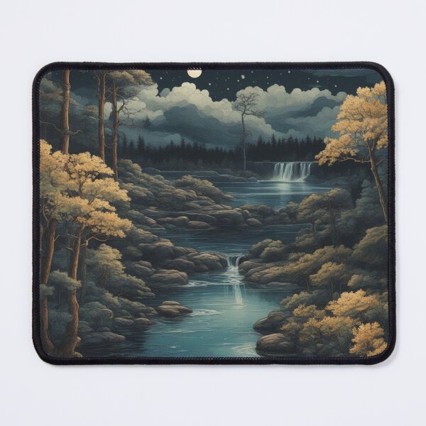Item preview, Moonlit Reflections: Detailed Forest Waters - Ultra High-Quality Bookmark Artwork designed and sold by RedArtG09.