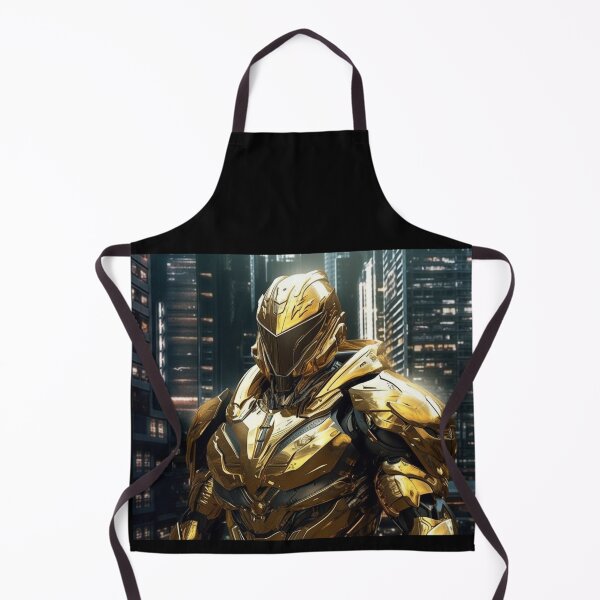 Item preview, gold knight digital art future armor cyborg city designed and sold by UILOVE.
