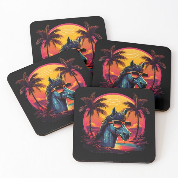 Item preview, Retro Wave Arabian Horse Miami designed and sold by RedDesignSyc.