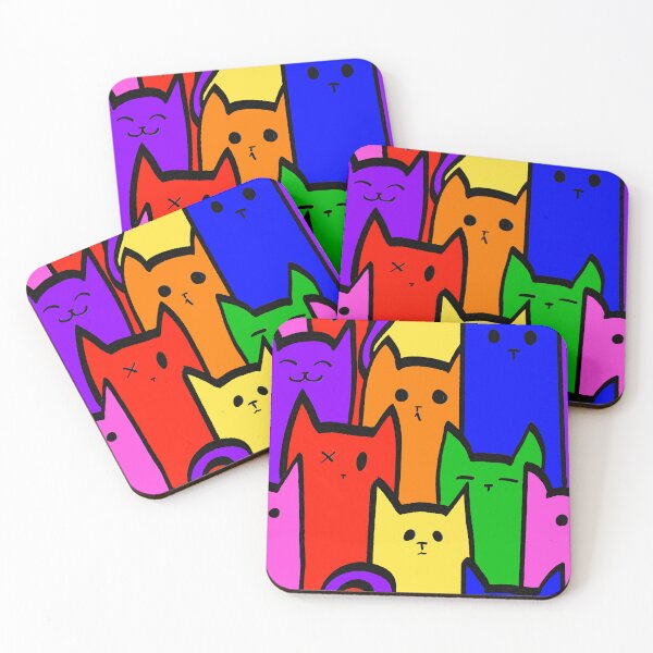 Item preview, Rainbow Cat Print designed and sold by Cephalopod-Art.