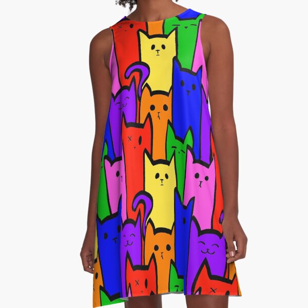 Item preview, Rainbow Cat Print designed and sold by Cephalopod-Art.