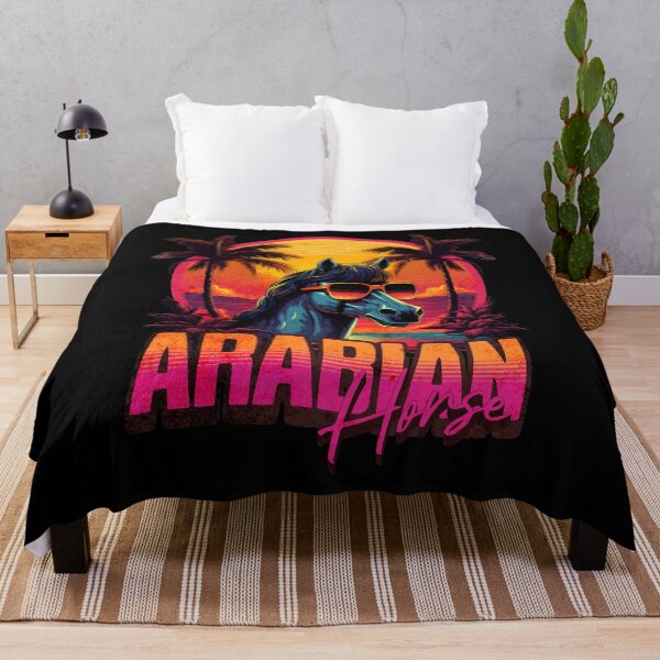 Item preview, Retro Wave Arabian Horse Good Vibes designed and sold by RedDesignSyc.