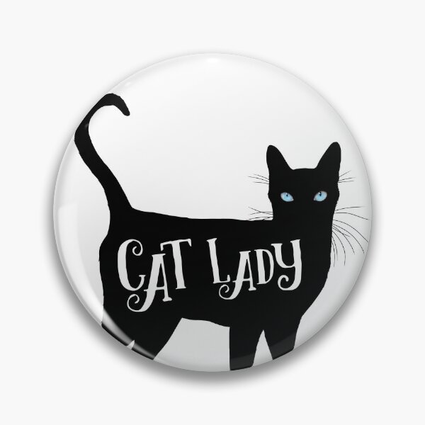 Item preview, Cat Lady in Black Cat Silhouette Blue Eyes designed and sold by Carleah Unique.