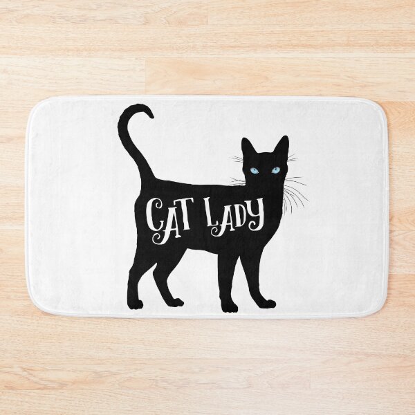 Item preview, Cat Lady in Black Cat Silhouette Blue Eyes designed and sold by Carleah Unique.