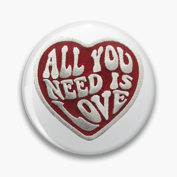 Item preview, aesthetic 'all you need is love' patch designed and sold by designsbycloudy.