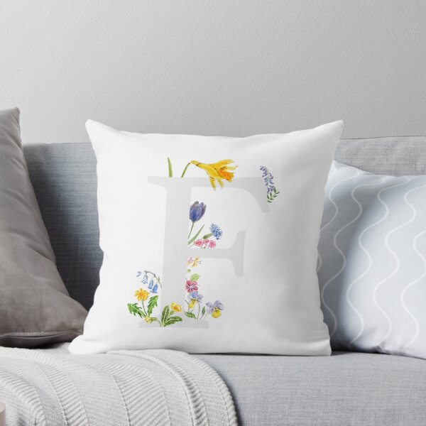 Artikelvorschau, botanisches Monogramm-Alphabet f Wildblumen handgemalt entworfen und verkauft von SelenePaintings .
