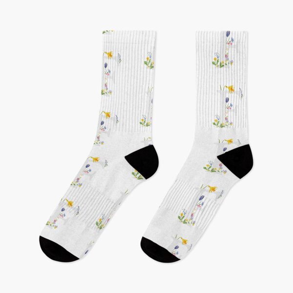 Item preview, botanical monogram alphabet f wildflowers hand painted designed and sold by ColorandColor.